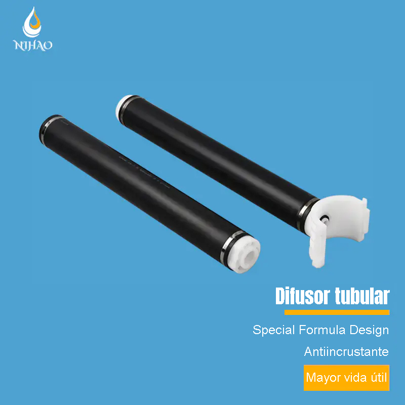 Características do material do difusor tubular (tubo de aeração)